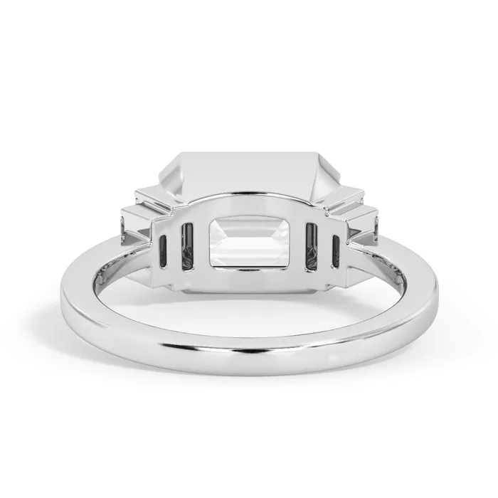 deBebians Partial Bezel Five Stone Engagement Ring Setting Rings