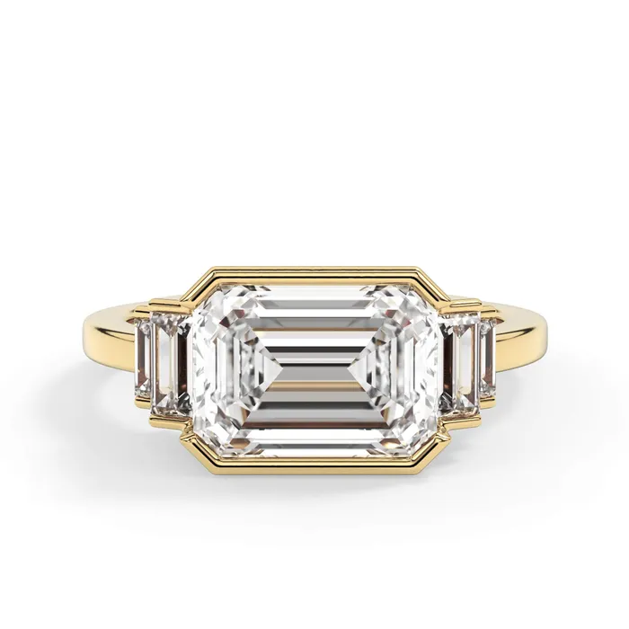 deBebians Partial Bezel Five Stone Engagement Ring Setting Rings
