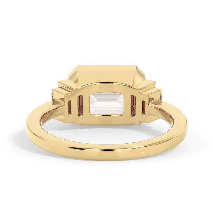 deBebians Partial Bezel Five Stone Engagement Ring Setting Rings