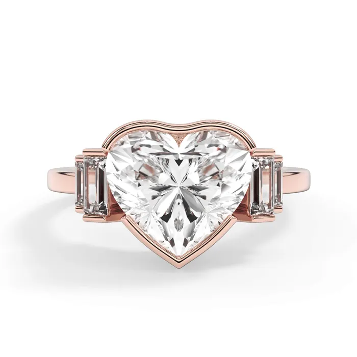 deBebians Partial Bezel Five Stone Engagement Ring Setting Rings