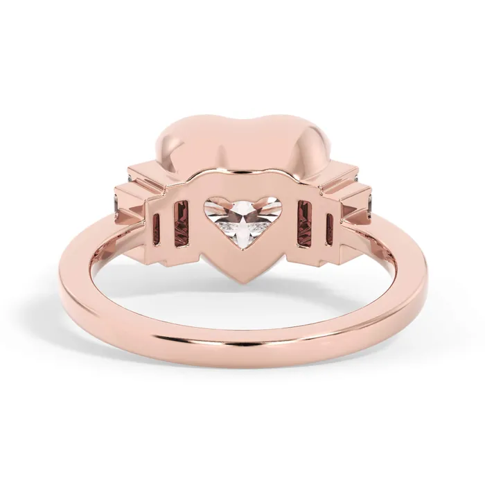 deBebians Partial Bezel Five Stone Engagement Ring Setting Rings