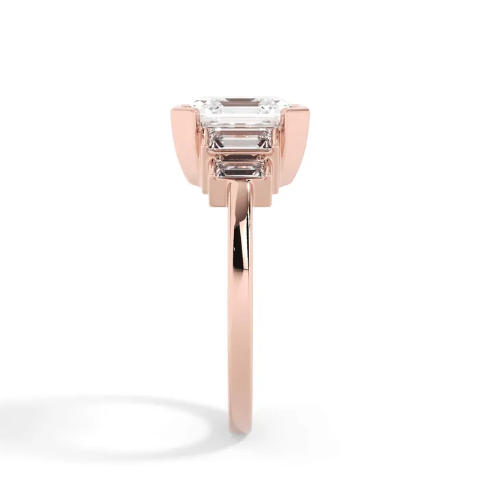 deBebians Partial Bezel Five Stone Engagement Ring Setting Rings