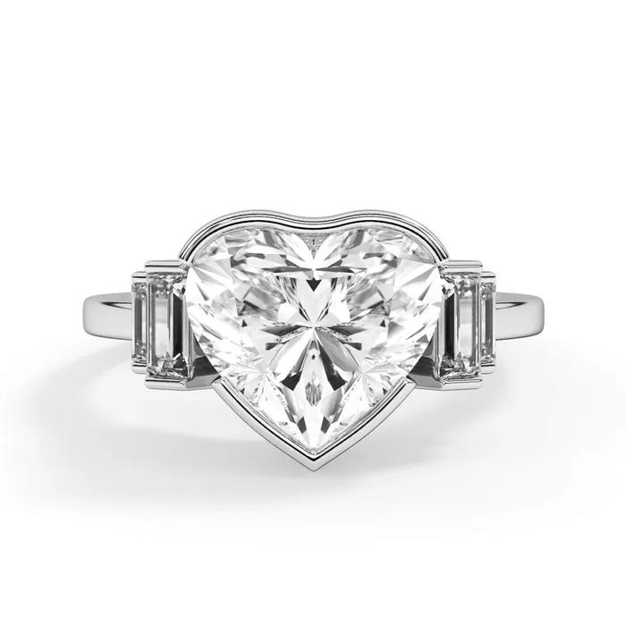 deBebians Partial Bezel Five Stone Engagement Ring Setting Rings