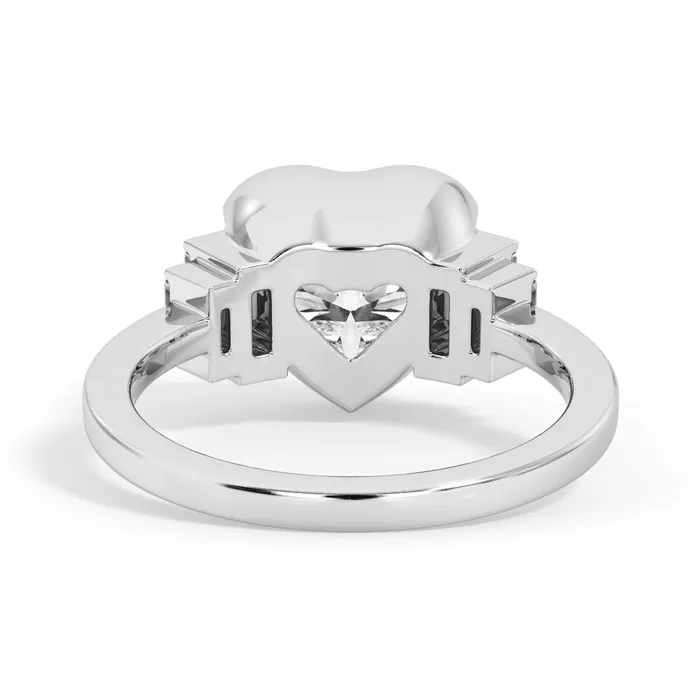 deBebians Partial Bezel Five Stone Engagement Ring Setting Rings