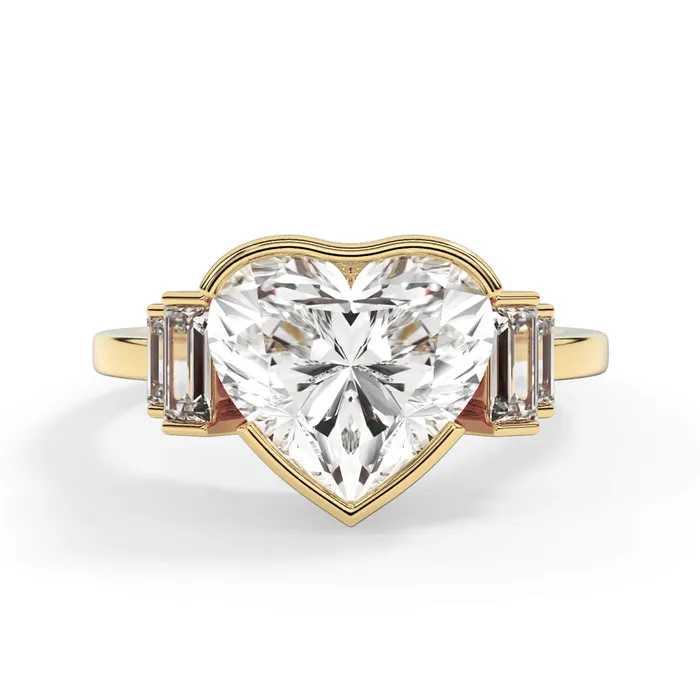 deBebians Partial Bezel Five Stone Engagement Ring Setting Rings
