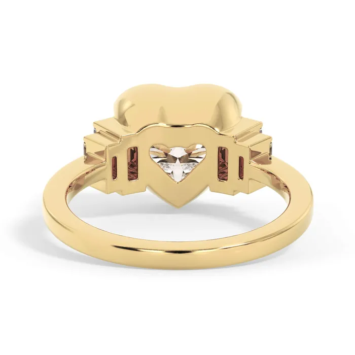 deBebians Partial Bezel Five Stone Engagement Ring Setting Rings