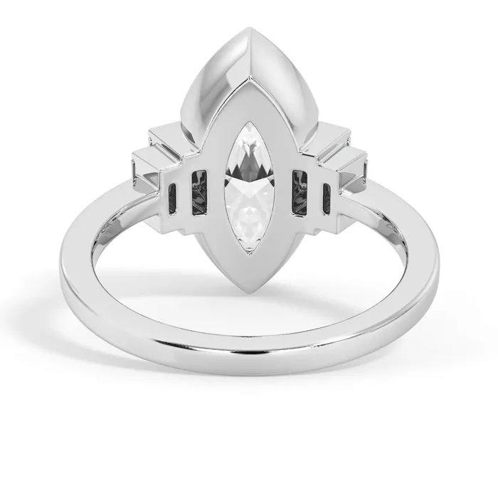 deBebians Partial Bezel Five Stone Engagement Ring Setting Rings