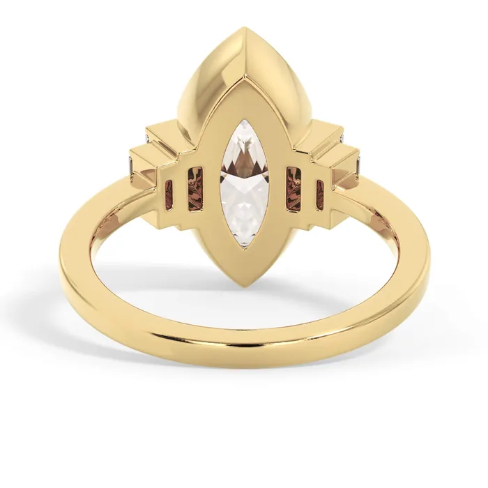 deBebians Partial Bezel Five Stone Engagement Ring Setting Rings