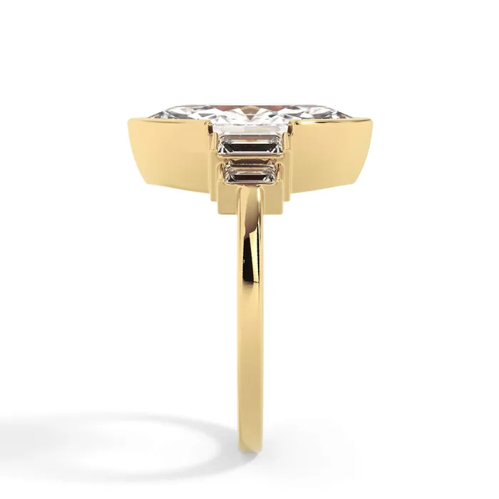 deBebians Partial Bezel Five Stone Engagement Ring Setting Rings