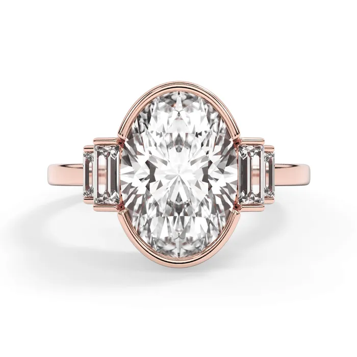 deBebians Partial Bezel Five Stone Engagement Ring Setting Rings