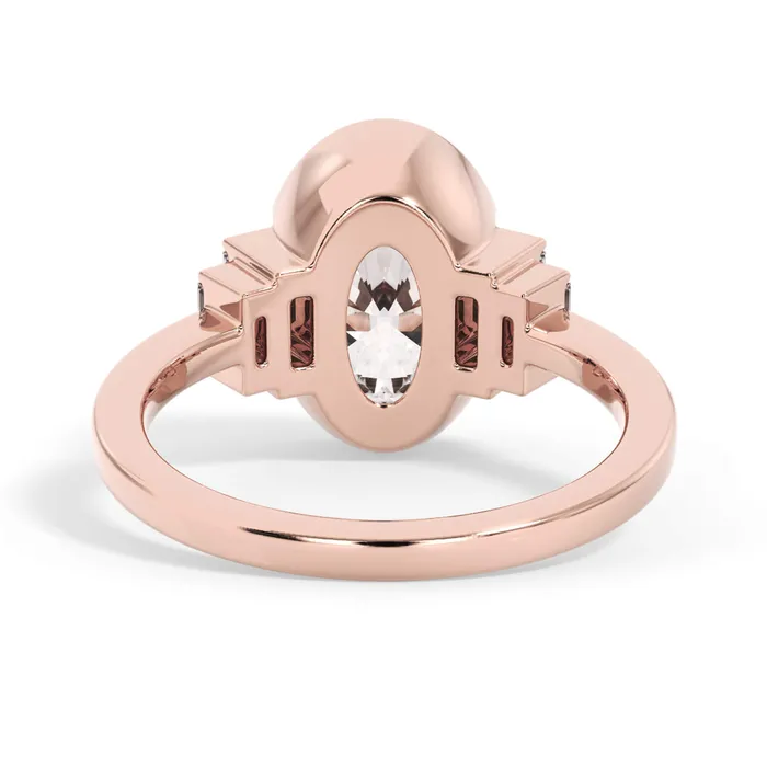 deBebians Partial Bezel Five Stone Engagement Ring Setting Rings