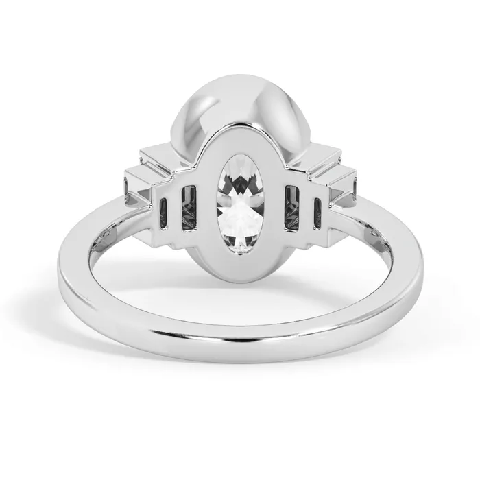 deBebians Partial Bezel Five Stone Engagement Ring Setting Rings
