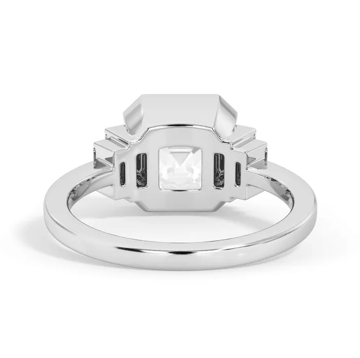 deBebians Partial Bezel Five Stone Engagement Ring Setting Rings