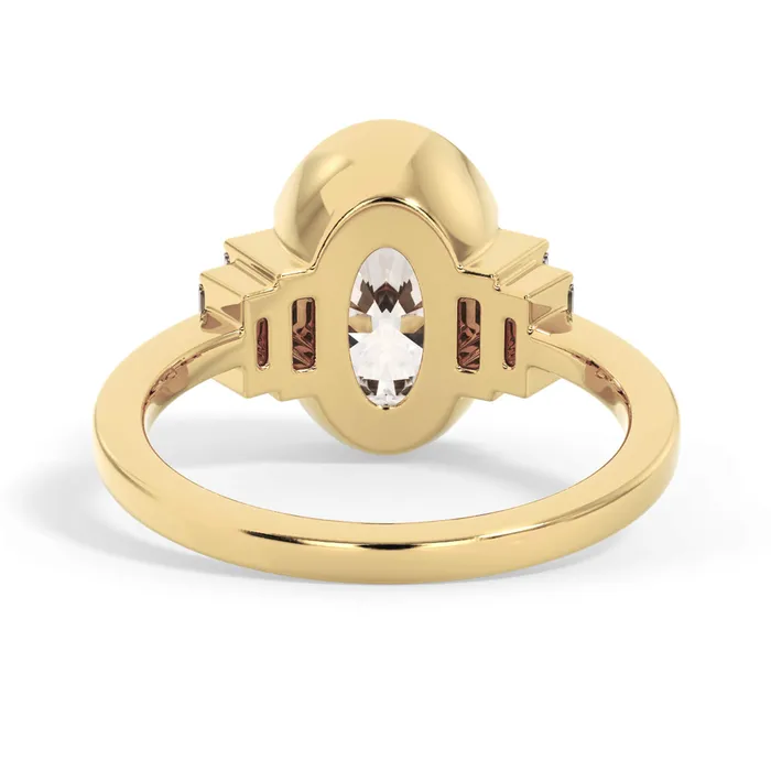 deBebians Partial Bezel Five Stone Engagement Ring Setting Rings