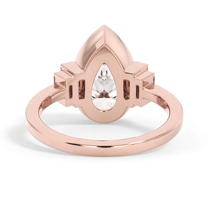 deBebians Partial Bezel Five Stone Engagement Ring Setting Rings