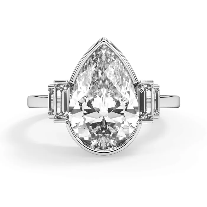deBebians Partial Bezel Five Stone Engagement Ring Setting Rings
