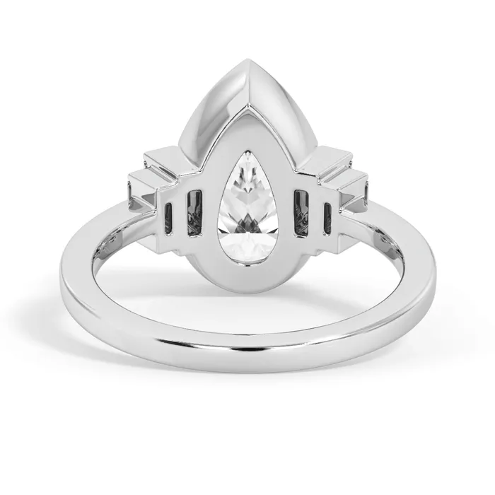 deBebians Partial Bezel Five Stone Engagement Ring Setting Rings
