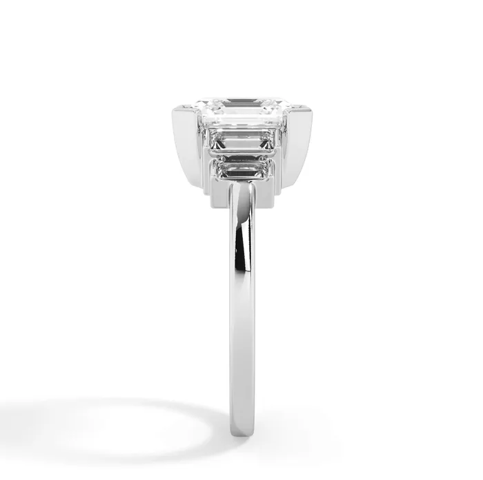 deBebians Partial Bezel Five Stone Engagement Ring Setting Rings