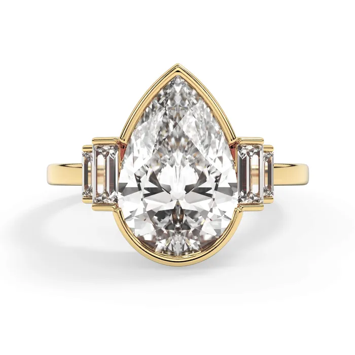 deBebians Partial Bezel Five Stone Engagement Ring Setting Rings