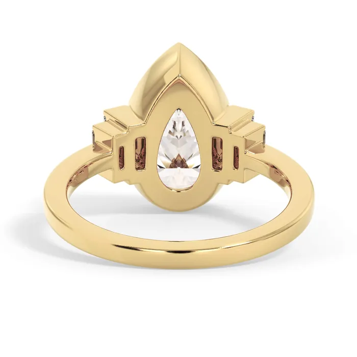 deBebians Partial Bezel Five Stone Engagement Ring Setting Rings