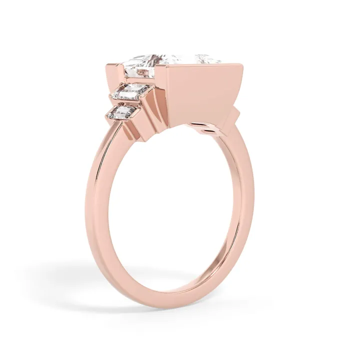 deBebians Partial Bezel Five Stone Engagement Ring Setting Rings