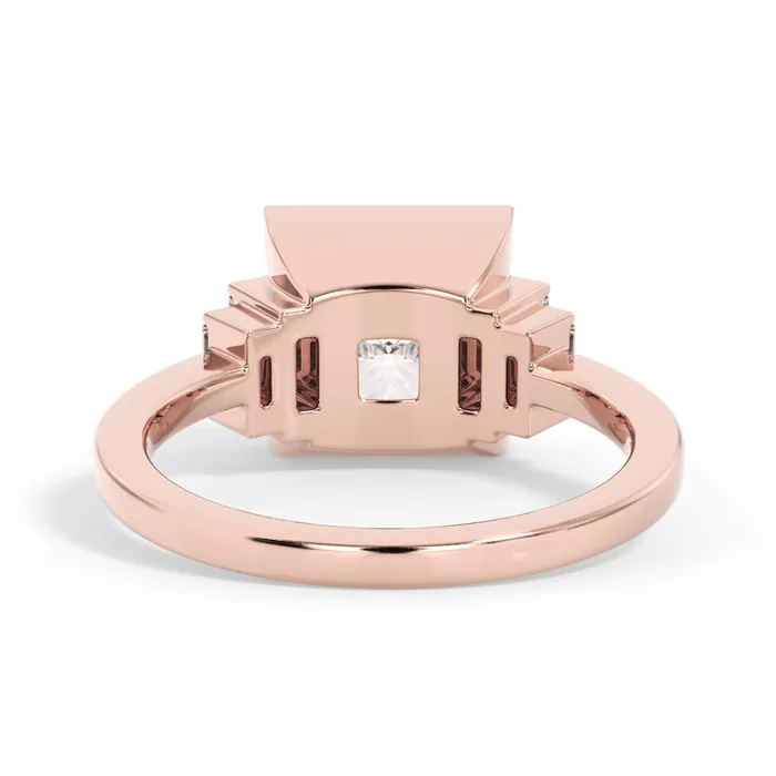 deBebians Partial Bezel Five Stone Engagement Ring Setting Rings