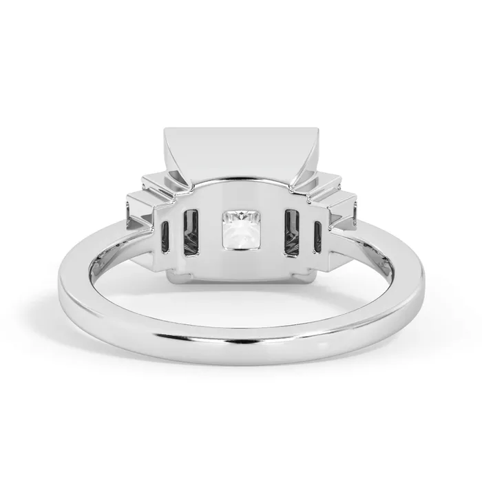 deBebians Partial Bezel Five Stone Engagement Ring Setting Rings