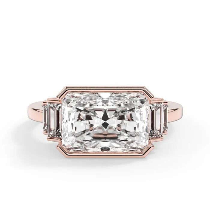 deBebians Partial Bezel Five Stone Engagement Ring Setting Rings