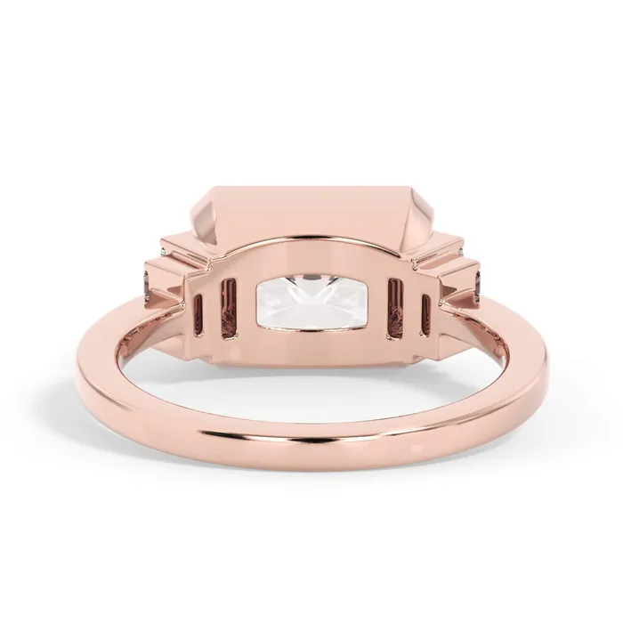 deBebians Partial Bezel Five Stone Engagement Ring Setting Rings
