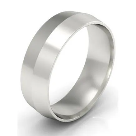 deBebians Rings 6mm Knife Edge Wedding Ring in 18Karat