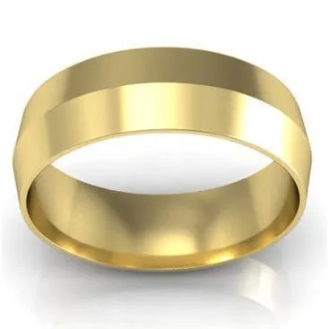 deBebians Rings 6mm Knife Edge Wedding Ring in 18Karat