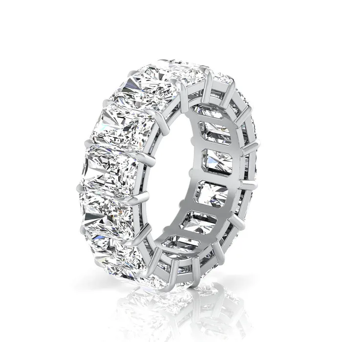 deBebians Rings Radiant Cut Lab Grown Diamond Eternity Ring 1125cttw