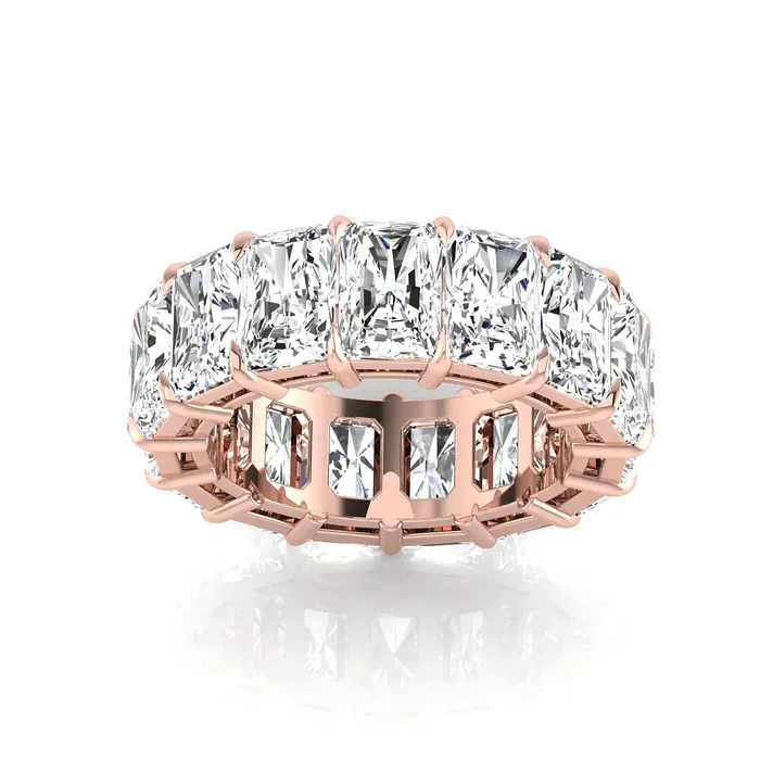 deBebians Rings Radiant Cut Lab Grown Diamond Eternity Ring 1125cttw