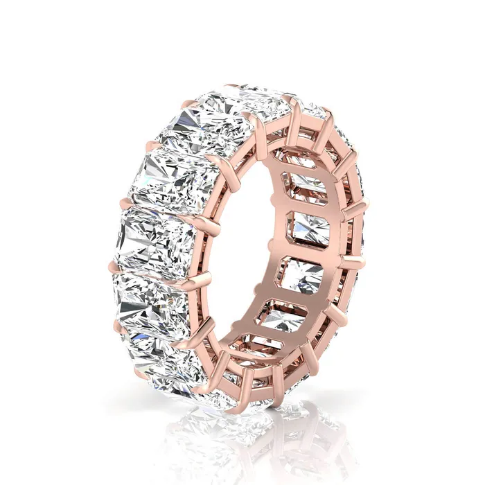 deBebians Rings Radiant Cut Lab Grown Diamond Eternity Ring 1125cttw