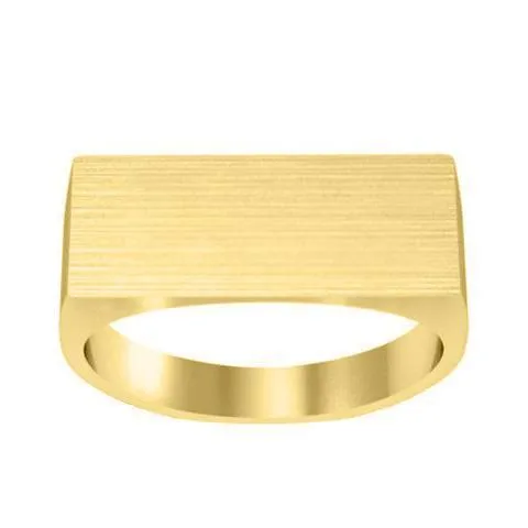 deBebians Rings Wide Rectangular Signet Ring for Men 23mm x 10mm