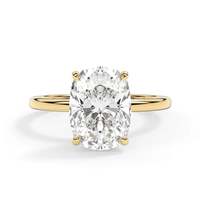 deBebians Rings Wrap Diamond Engagement Ring with Plain Band Yellow Wrap