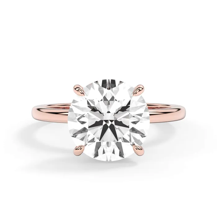 deBebians Rings Wrap Diamond Engagement Ring with Plain Band Yellow Wrap