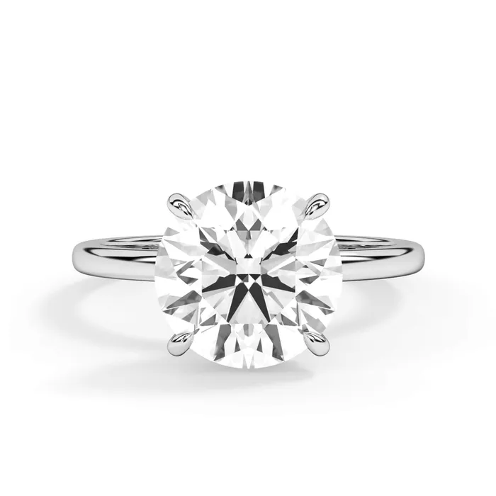 deBebians Rings Wrap Diamond Engagement Ring with Plain Band Yellow Wrap