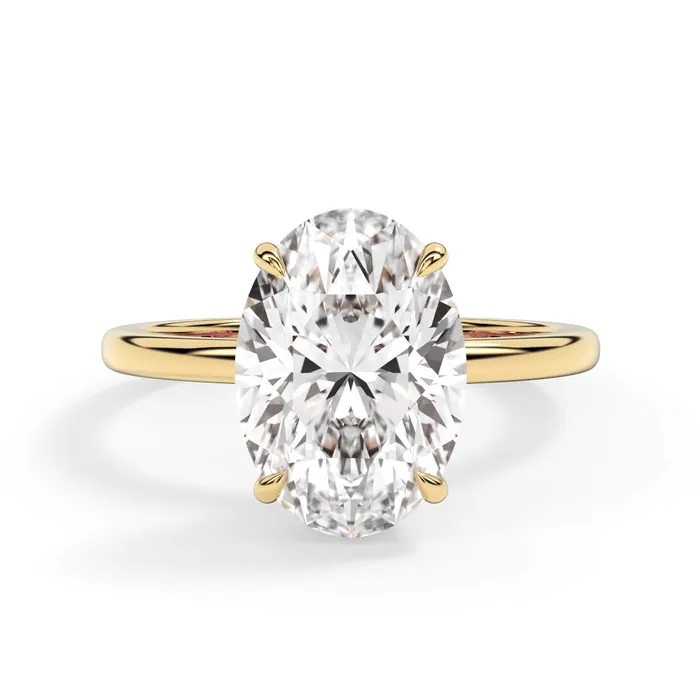deBebians Rings Wrap Diamond Engagement Ring with Plain Band Yellow Wrap