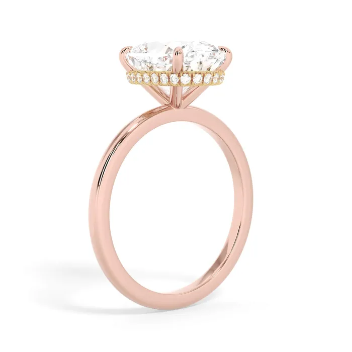 deBebians Rings Wrap Diamond Engagement Ring with Plain Band Yellow Wrap