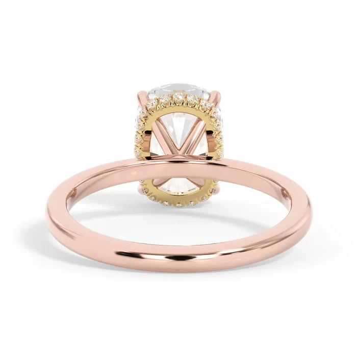 deBebians Rings Wrap Diamond Engagement Ring with Plain Band Yellow Wrap