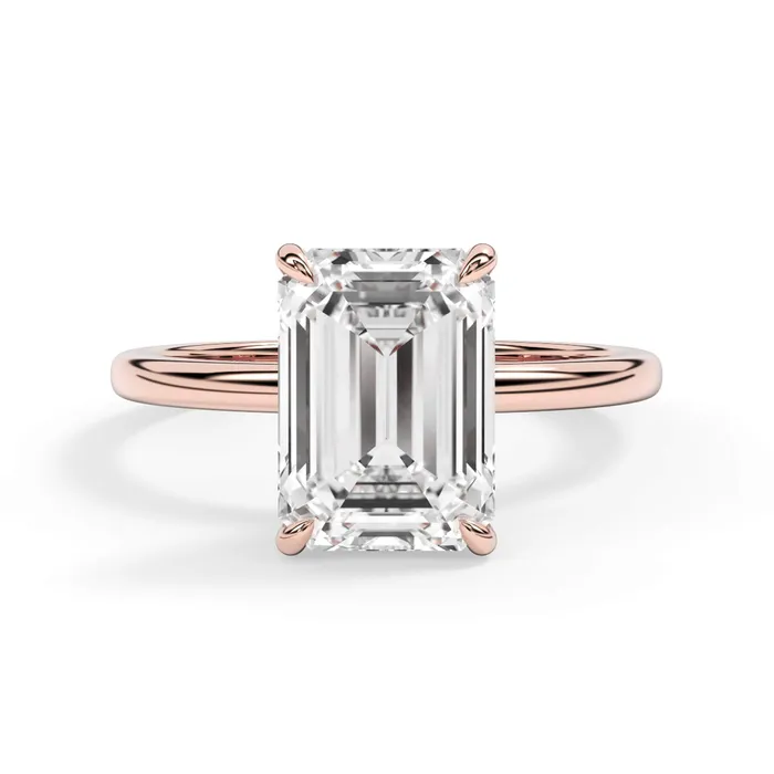 deBebians Rings Wrap Diamond Engagement Ring with Plain Band Yellow Wrap