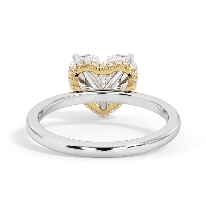 deBebians Rings Wrap Diamond Engagement Ring with Plain Band Yellow Wrap