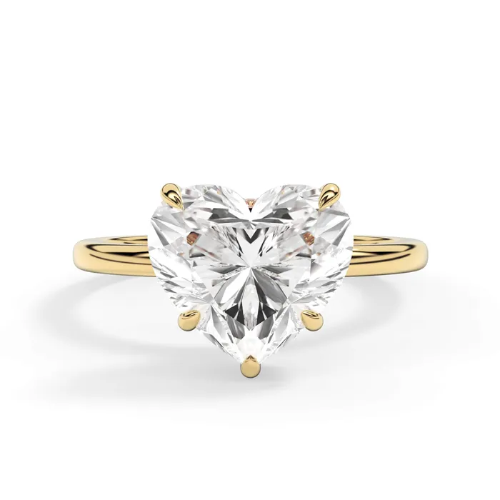 deBebians Rings Wrap Diamond Engagement Ring with Plain Band Yellow Wrap