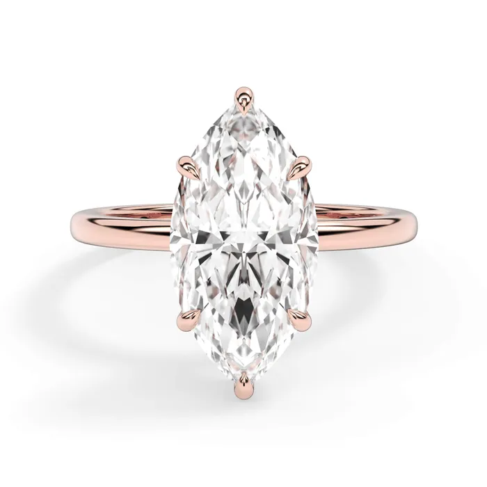 deBebians Rings Wrap Diamond Engagement Ring with Plain Band Yellow Wrap