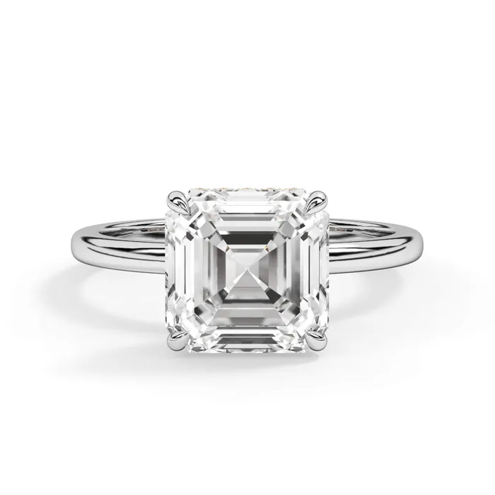 deBebians Rings Wrap Diamond Engagement Ring with Plain Band Yellow Wrap