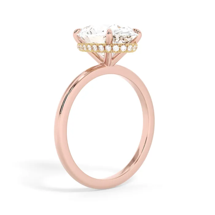 deBebians Rings Wrap Diamond Engagement Ring with Plain Band Yellow Wrap