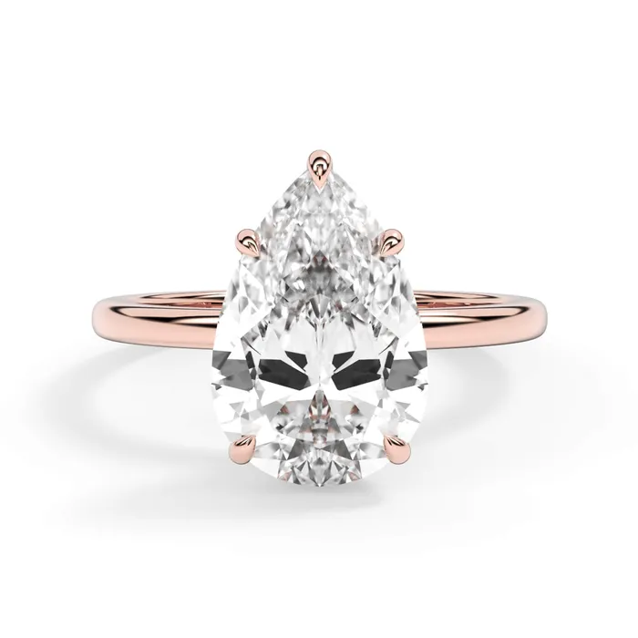 deBebians Rings Wrap Diamond Engagement Ring with Plain Band Yellow Wrap