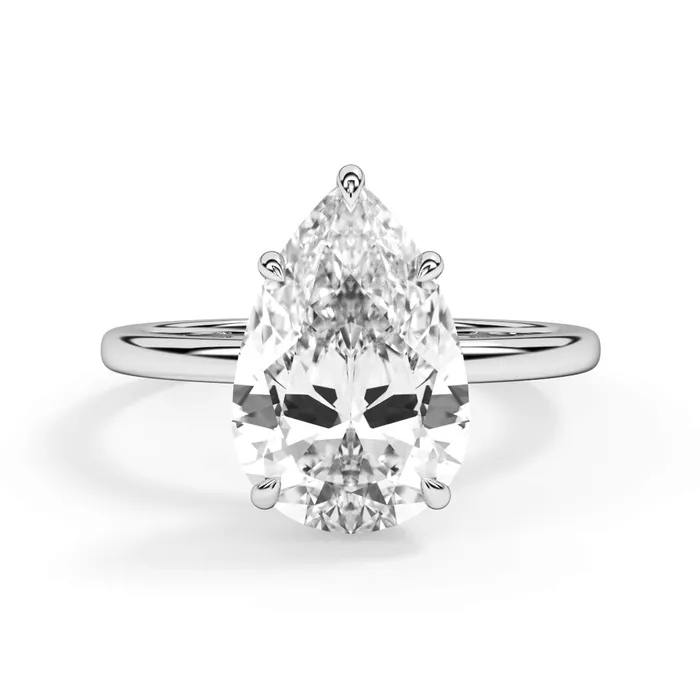 deBebians Rings Wrap Diamond Engagement Ring with Plain Band Yellow Wrap