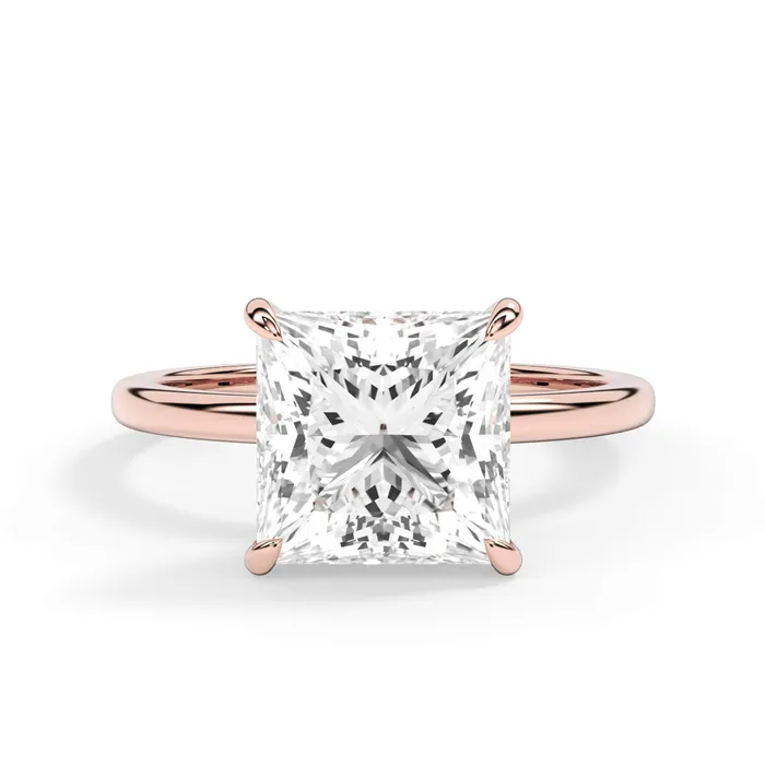 deBebians Rings Wrap Diamond Engagement Ring with Plain Band Yellow Wrap